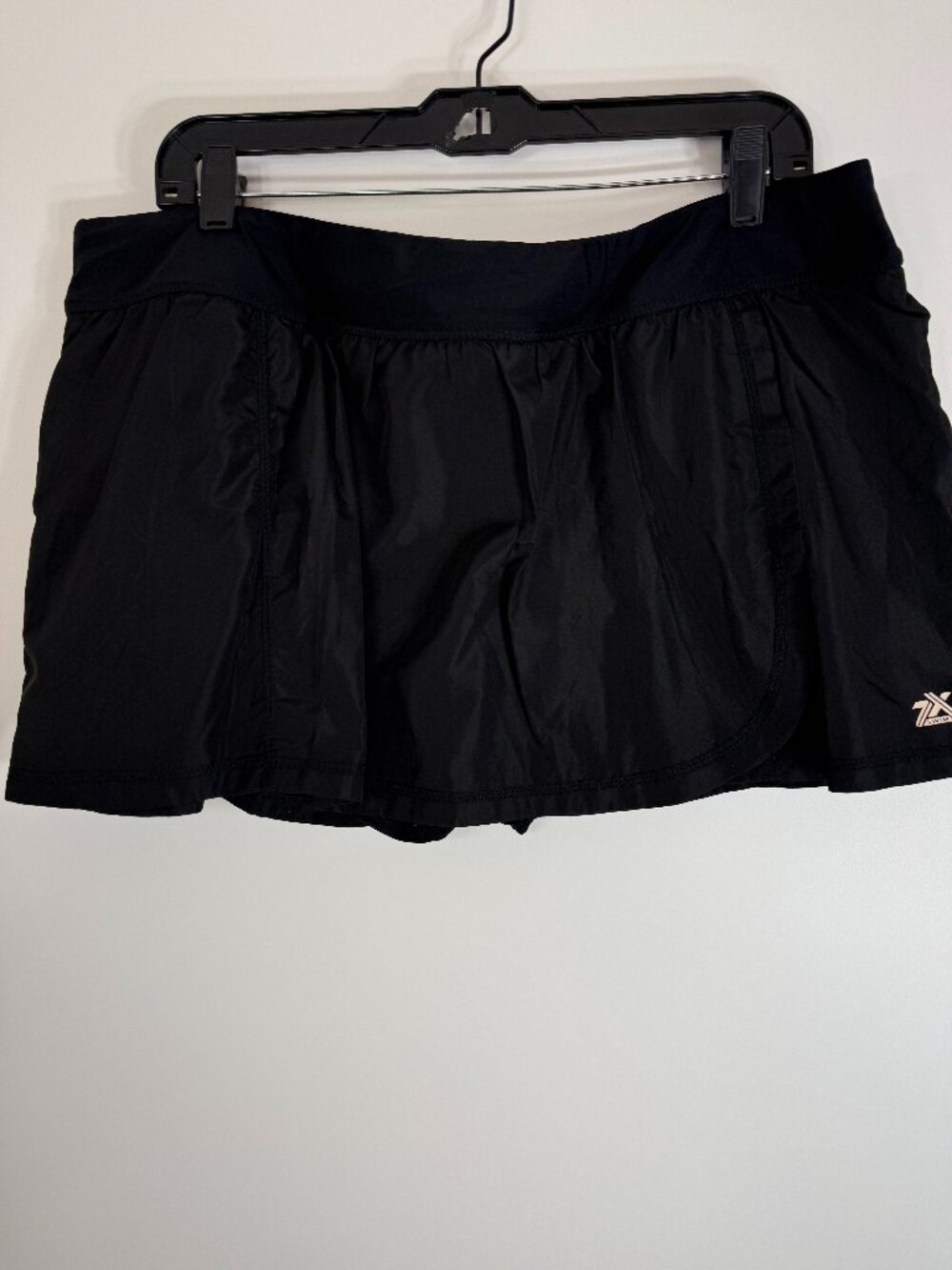 ZeroXPosur Split Skirt Swim Womens Plus Size 20W Black Liner Sport Fabric